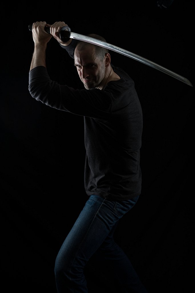 Samurai Strobist (self portrait)
